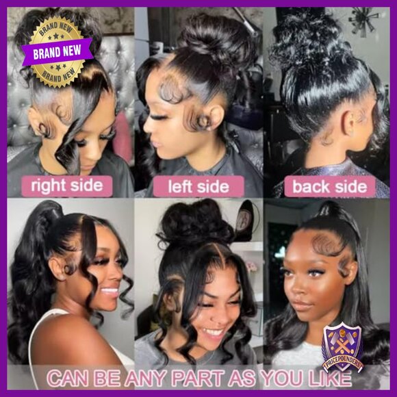 26in Human Hair 360 Lace Front Wig Body Wave Glueless Pre Plucked main image 5